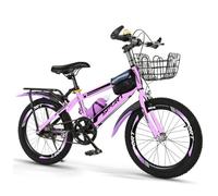 Purple Girls Mountain Bike - 24 Inch, Height Adjustable, Double Brake, Tool Kit Included for 6 to 12 Year Old Girls