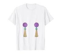 Purple Glamour Stripper Tassel Pasties Sexy Party Burlesque Value Graphic T-Shirt, Men, White, S
