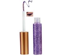 Purple Glitter Liquid Eyeliner - Waterproof Long-Lasting Shimmer Eye Liner with Precision Brush Tip, Sparkling Colorful Glitter for Vibrant Eye Makeup