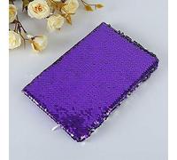 Purple Glittery A5 Sequin Reversible Notebook, Birthday Present for Daily Use, Writing Projects, Creating Lists and Keeping Notes