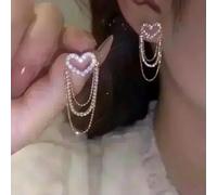 Purple Golden Foil Crystal Ball Earrings For Women Fashionable Personalized Daily Accessory Party Jewelry Birthday