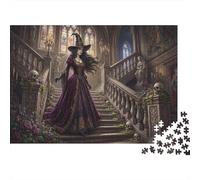 Purple Gothic Queen 1000 Piece Jigsaw Puzzle,Educational Toy,Gift Idea,Premium Cardboard,Impossible Challenge,Home Wall Decor,Adults & Kids 14+,Stress Relief 38x26cm