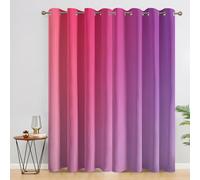 Purple Gradient Drapes for Bedroom & Living Room 54" Length Grommet Top 2 Panels Set for Light Bloc & Privacy Control