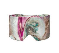 Purple Green Golden Marble Surface Design, Full Eye Covers Light Blocking Eye Mask Sleep Eye and Ear Muffs