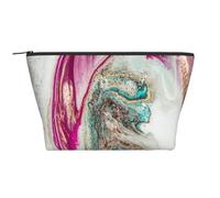 Purple Green Golden Marble Surface Design, Toiletry Pouch Makeup Bag Cosmetic Bag Portable Travel Toiletry Bag