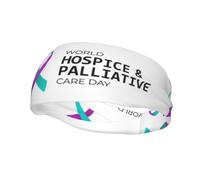 Purple Green Ribbon Hospice And Palliative Care Awareness Headbands Sports Sweatband Athletic Exercise Bands Turban Hair Head For Men Women Yoga Fitness