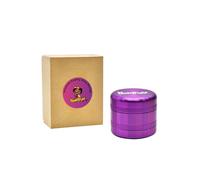 (Purple) Grinder 63 MM Diamond Teeth Herb Tobacco Grinder Handle Miller Spice Crusher
