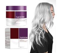 Purple Hair Mask 500ml, Purple Collagens Hair Mask, Hair Repair Cream, Long Lasting Hydrating Repair Deep Nourish Brighten Hair For Blonde, Platinum, White or Grey Hair