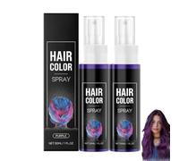 Purple Hair Spray Colour for Kids Women, Washable Temporary Hair Color Spray, Quick Application and Removal, Instant Styling for Cosplay, Parties, Fancy Dress, Easy to Color, 30ML (2PC)