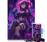 Purple-Haired Anime Girl Gaming Jigsaw Puzzles 1000 Pieces for Teenagers Recall Boost Serene Time Smooth Cut Elegant Gift (50x75cm)