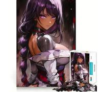 Purple-Haired Anime Samurai Girl Hard Jigsaw Puzzle for Adults 1000 Pieces Solid Logic Toy Simple Fun Precision Cut (50x75cm)