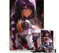 Purple-Haired Anime Samurai Girl Hard Jigsaw Puzzle for Adults 1000 Pieces Solid Logic Toy Simple Fun Precision Cut (50x75cm)