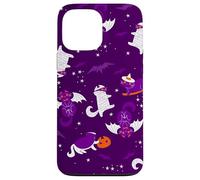 purple halloween cats mummy vampire bat witch gothic spooky Case for iPhone 13 Pro Max