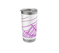 Purple Halloween Fun Gothic Punk Spooky Spiderweb Cobweb Stainless Steel Insulated Tumbler