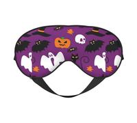 Purple Halloween Horror Print Comfortable Eye Mask Full Coverage Lightweight Men Women Outdoor Travel Relaxation