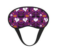 Purple Halloween Horror Sleep Masks Silky Eye Cover Soft Satin Blindfold Elastic Strap Night Eye Shade for Women Men