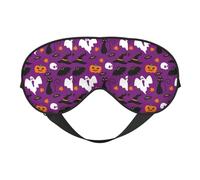 Purple Halloween Horror Soft Sleep Mask Adjustable Strap Light Blocking Reversible Comfortable Night Mask