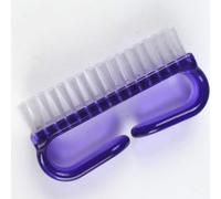Purple Handle Nail Brush, lastic Handle Scrubbing Brush Eco Friendly Fingernail Brush with Soft Bristles Nail Manicure Dust Brush for Hand Toes Nail Home Garden Salon