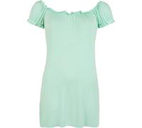 Purple Hanger New Ladies Off Shoulder Gathered T-Shirt Tops Womens Gypsy Boho Ruched Elasticated Stretch Top Plus Size Mint Size 22-24