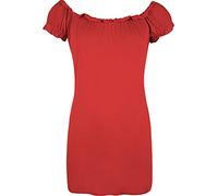 Purple Hanger New Ladies Off Shoulder Gathered T-Shirt Tops Womens Gypsy Boho Ruched Elasticated Stretch Top Plus Size Red Size 22-24
