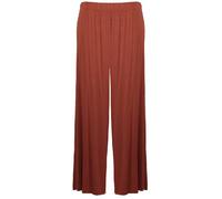 Purple Hanger New Ladies Plus Size Palazzo Trousers Womens Polka Dot Print Plain Baggy Wide Leg Stretch Pants Rust Size 20 - 22