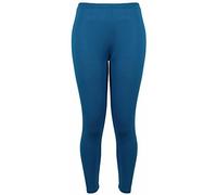 Purple Hanger New Ladies Plus Size Stretch Jersey Leggings Womens Plain Elasticated Trousers Long Pants Teal Size 16-18
