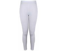 Purple Hanger New Ladies Plus Size Stretch Jersey Leggings Womens Plain Elasticated Trousers Long Pants (8-10, White)