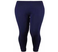 Purple Hanger New Ladies Plus Size Stretch Jersey Leggings Womens Plain Elasticated Trousers Long Pants (8-10, Navy)