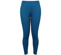 Purple Hanger New Ladies Plus Size Stretch Jersey Leggings Womens Plain Elasticated Trousers Long Pants (32-34, Blue)