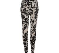 Purple Hanger New Ladies Vertical Stripe Print Elasticated Waist Womens Patterned Long Stretch Fit Leggings (16-18, Black Tie Dye)