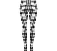 Purple Hanger New Ladies Vertical Stripe Print Elasticated Waist Womens Patterned Long Stretch Fit Leggings (16-18, White Tartan)