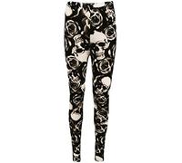 Purple Hanger New Plus Size Ladies Skull Floral Print Womens Long Black Flower Patterned Stretch Pants Leggings