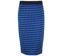 Purple Hanger New Womens Dogtooth Print Wiggle Tube Skirts Ladies Houndstooth Pattern Long Pencil Skirt Plus Size Royal Blue Size 24 - 26