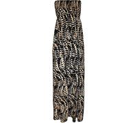 Purple Hanger New Womens Plain Long Strapless Elasticated Shearing Ladies Bandeau Shirred Boob Tube Summer Maxi Dress (20-22, Snake Print)