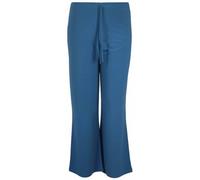 Purple Hanger New Womens Plain Wide Leg Casual Trousers Ladies Stretch Fit Tie Trim Palazzo Pants Plus Size Teal Size 18