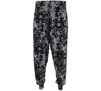 Purple Hanger Womens Aztec Skull Leopard Comic Print Ladies Stretch Ali Baba Harem Pants Leggings Full Long Trousers Plus Size (24-26, Tie dye Web)