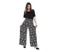 Purple Hanger Womens New Black Wide Leg Flared Trousers Ladies Plain Stretch Fit Elasticated Waist Long Palazzo Pants Plus Size