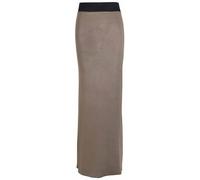Purple Hanger Womens New Contrast Elasticated Waist Ladies Plain Long Stretch Maxi Dress Full Length Summer Skirt Light Brown Size 12 - 14
