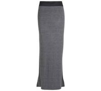 Purple Hanger Womens New Contrast Elasticated Waist Ladies Plain Long Stretch Maxi Dress Full Length Summer Skirt Dark Grey Size 8 - 10