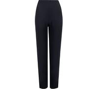 Purple Hanger Womens New Plain Ribbed Ladies Straight Leg Fitted Elasticated Waistband Stretch Trousers Pants Plus Size (20 Short, Navy Blue)