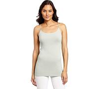 Purple Hanger Womens New Plain Sleeveless Ladies Stretch Round Scoop Neckline Long Strappy T-Shirt Camisole Vest Tank Top Light Grey Size 14-16 (L/XL)