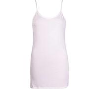 Purple Hanger Womens New Plain Sleeveless Ladies Stretch Round Scoop Neckline Long Strappy T-Shirt Camisole Vest Tank Top (12-14, Cream, Numeric_12)