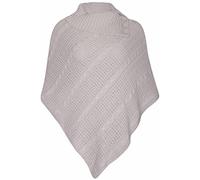 Purple Hanger Womens New Poncho Button Ladies Long Knitted Folded Roll Neck Button Cape Shawl Wrap Shrug Jumper Top Plus Size Stone Size 24-26
