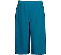 Purple Hanger Womens Plus Size Cropped Plain Elasticated Waist Stretch Ladies Mini Culottes Shorts (24-26, Teal)