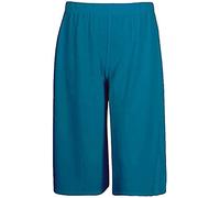 Purple Hanger Womens Plus Size Cropped Plain Elasticated Waist Stretch Ladies Mini Culottes Shorts (28-30, Teal)