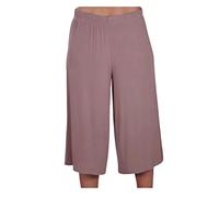 Purple Hanger Womens Plus Size Floral Spot Paisley Print Ladies Stretch Elasticated Waist Wide Leg Culottes Shorts (12/14, Mocha)