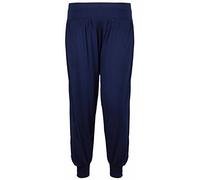 Purple Hanger Womens Plus Size Plain Trousers Leggings Ladies New Stretch Fit Tapered Leg Harem Pants Navy Blue Size 28-30