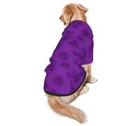 Purple Haze Dog Hoodie for Medium Large Dogs, Warm Soft Pet Sweatshirt, Easy to Wear Jumper Clothes
