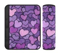 Purple Heart Cartoon Love 2 pcs carseat Belt Pads Protects Your Neck and Shoulders for Auto accesorios para carro
