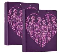Purple Heart Day Army Binder 3 Rings With Inner Pockets 1/2 Pack Various Binder Hard Cover